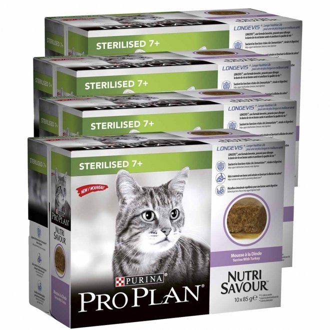Pro Plan Cat 7+ Turkey Multipack Wet 4 x 10 pss / á 85 g