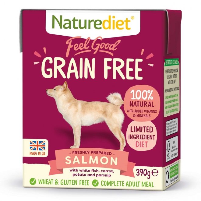 Naturediet Grain Free lohi (390 g)