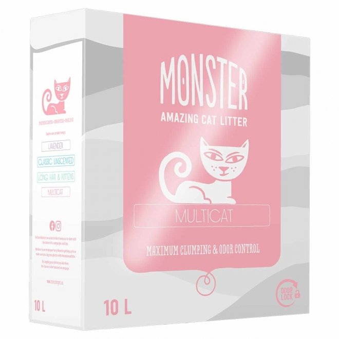 Kissanhiekka Monster Multicat 10 L, Monster Amazing Cat Litter