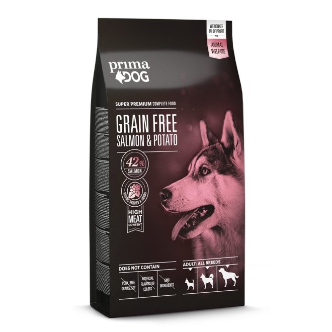 PrimaDog Grain Free Salmon & Potato 10 kg