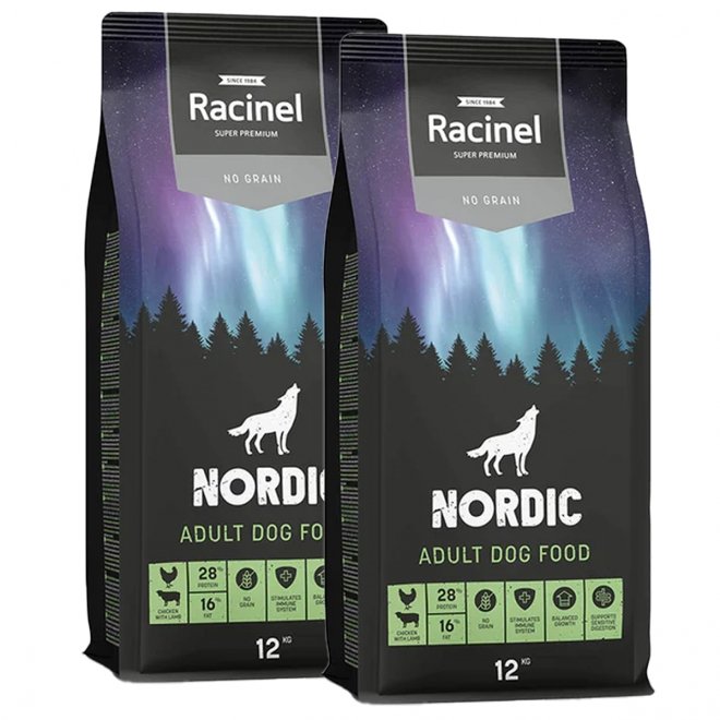 Racinel Nordic Adult Chicken & Lamb 2 x 12kg