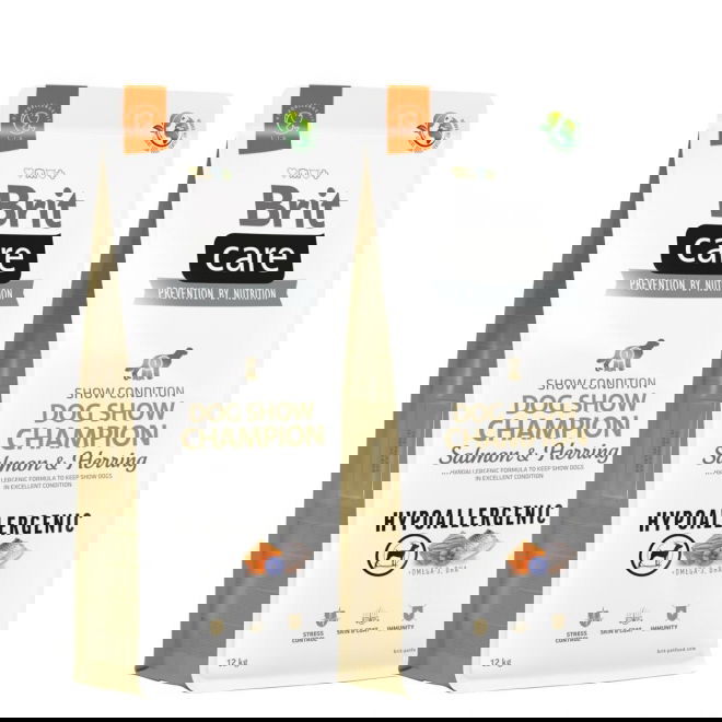 Brit Care Dog Adult Dog Show Champion Hypoallergenic Salmon & Herring 2x12 kg