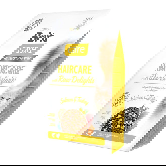 Brit Care Cat Haircare with Raw Delights 2kg