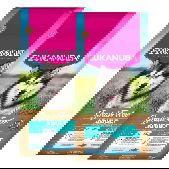 Eukanuba Grain Free Adult L/XL 2 x 12kg