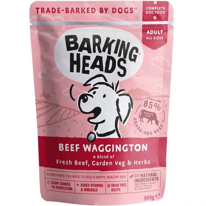 Barking Heads Beef Waggington wet, 300g
