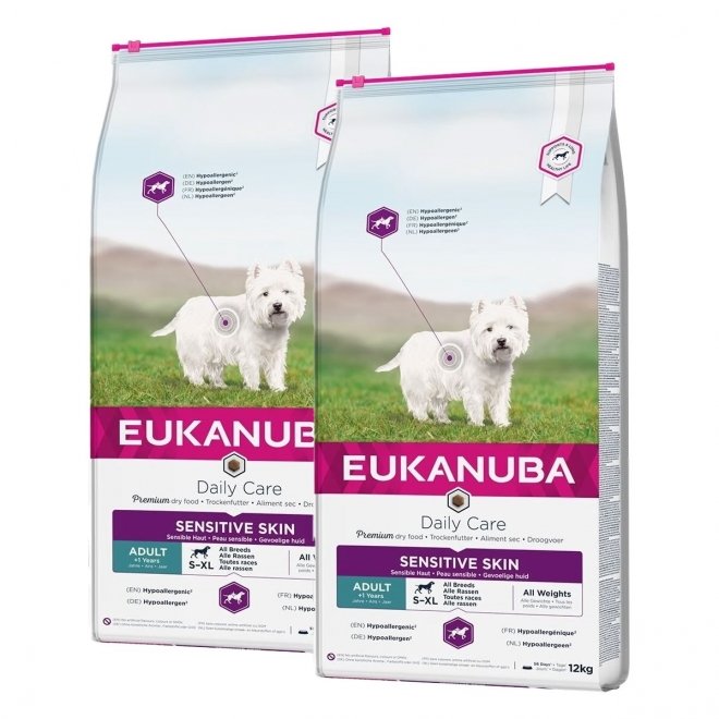 Eukanuba DC Adult  Sensitive Skin 2 x 12kg
