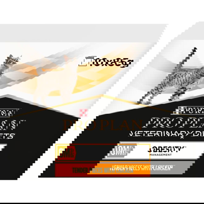 Purina Pro Plan Veterinary Diets Cat OM Chicken 10x85g