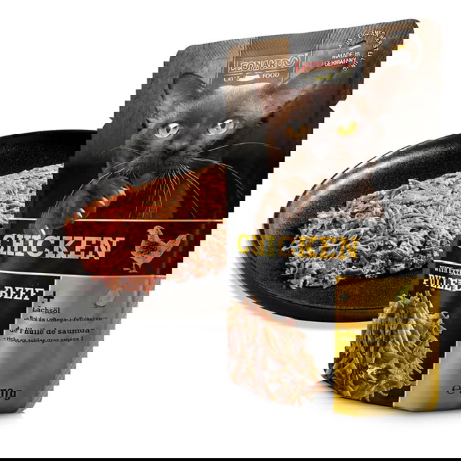 Leonardo kana + nyhtönaudanliha