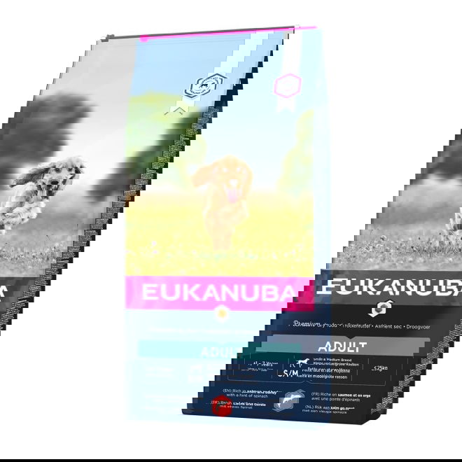 Eukanuba Adult Small & Medium Breed Salmon & Barley (12 kg)