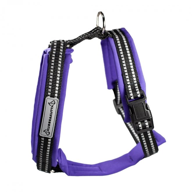 Kusse&Kutta-koiran valjaat softshell-pehmusteella, violetti (6)