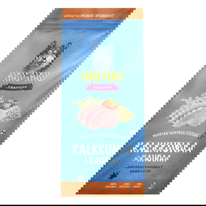 Hau-Hau Champion Kalkkuna ja kaura (2 kg)