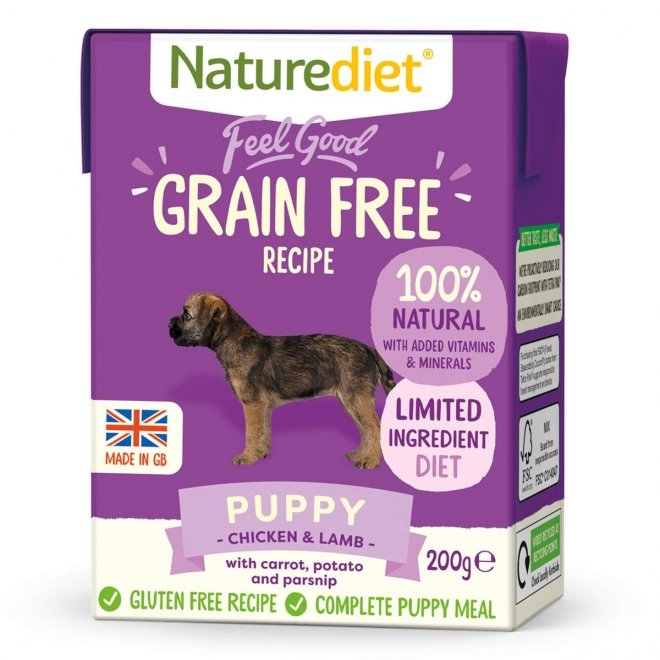 Naturediet Grain Free Puppy kana & lammas (200 g)