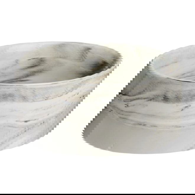Keraaminen koirankuppi Basic Marble kermanvaalea