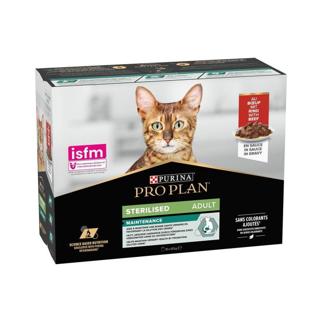 Purina Pro Plan Sterilised Beef 10x85g