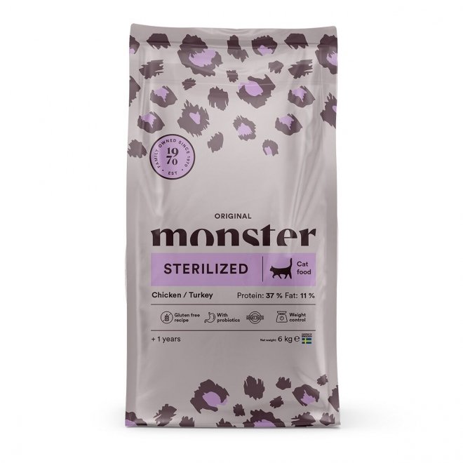 Monster Cat Sterilized Kana & Kalkkuna (6 kg)