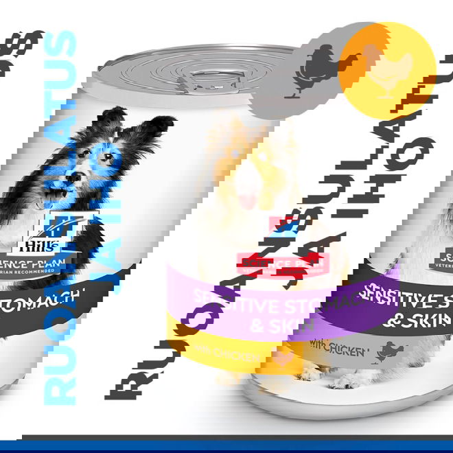 Hills Science Plan Dog Sensitive Stomach & Skin Chicken & Vegetables 370g