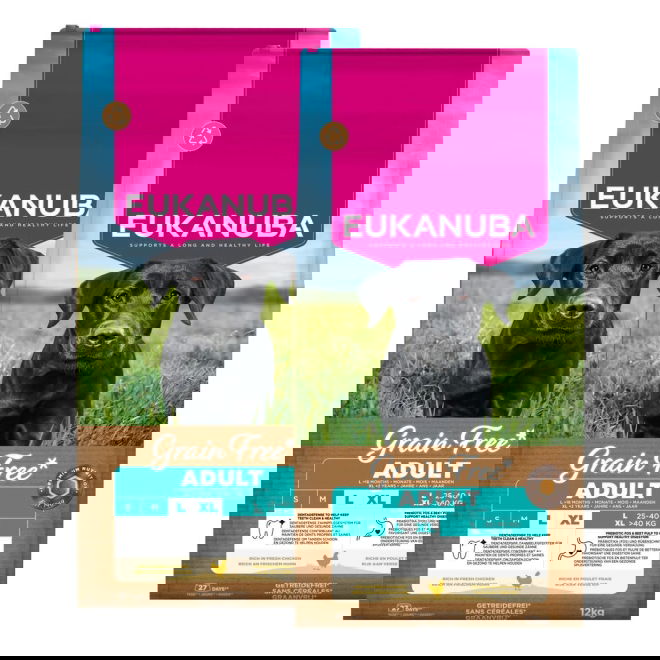 Eukanuba Grain Free Adult Large Chicken 2 x 12kg