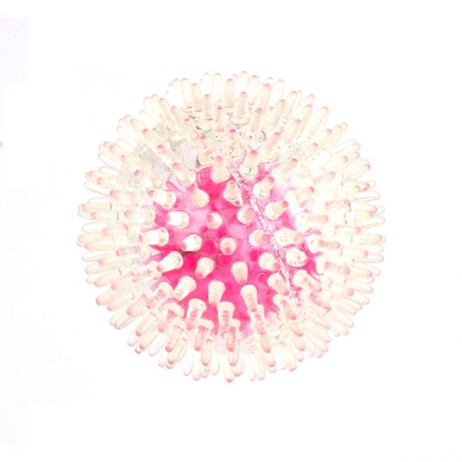 LED-piikkipallo Little&Bigger läpinäkyvä-pinkki M