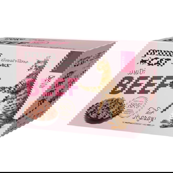 PrimaCat nautaa kastikkeessa 12 x 85 g