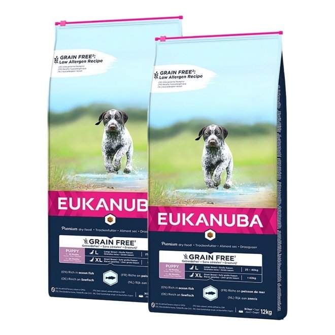 Eukanuba Grain Free Puppy L/XL 2 x 12kg