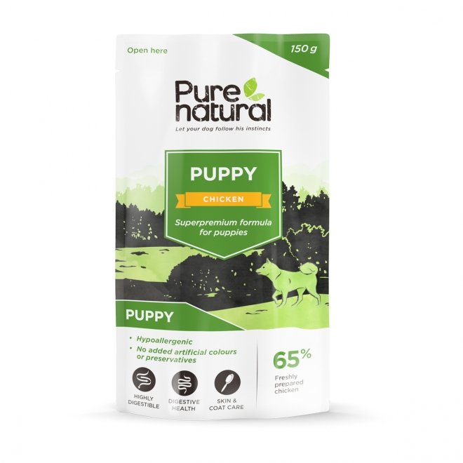 Purenatural Puppy kana & riisi, 150g