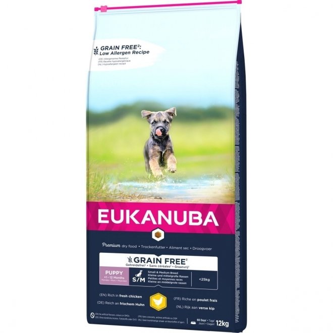 Eukanuba Grain Free Puppy Small & Medium Breed Chicken (12 kg)