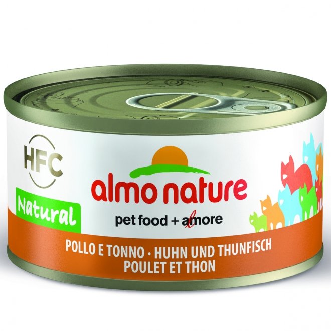 Almo Nature HFC -kissan märkäruoka, kana ja tonnikala 70 g