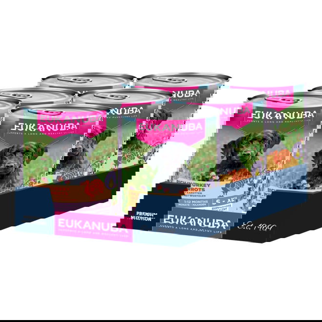 Eukanuba Dog Wet Puppy Turkey with Carrots 400g