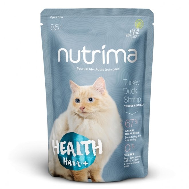 Nutrima Cat Health Hair+ märkäruoka 85g