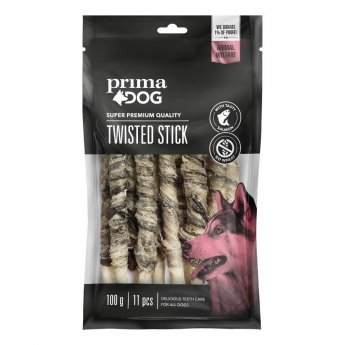 PrimaDog Twisted Stick Salmon 11-pakke
