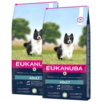 Eukanuba Adult Small & Medium Breed Lamb&Rice 2 x 12kg
