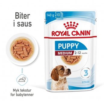 Royal Canin medium Puppy våtfôr (10x140g)