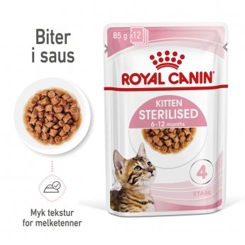 Royal Canin Kitten Sterilised Gravy 12x85 g