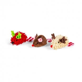Little&Bigger Quirky X-mas Candy Cane Mus 3-pack
