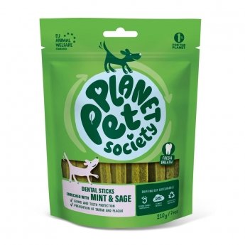 Planet Pet Society Dog Dentaltygg Mint & Salvia 7-pakk
