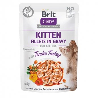Brit Care Cat Gravy Kitten kalkun filé i saus  85 g