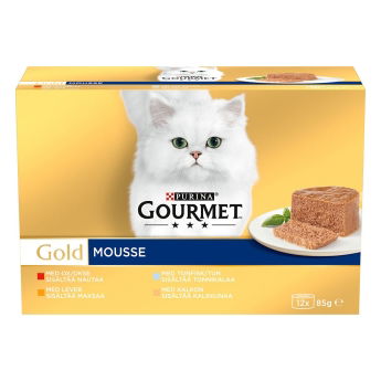 Gourmet Gold Mousse Kjøtt & Fisk 12 x 85 g