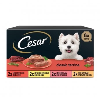 Cesar Classic Terrine Adult Loaf 8x150 g