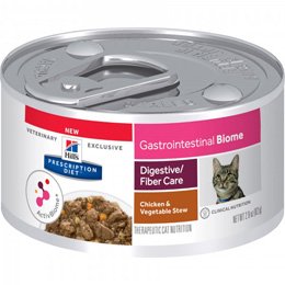 Hill&#39;s Prescription Diet Feline Gastrointestinal Biome Digestive Care/Fibre Care Stew Chicken & Vegetables 82 g