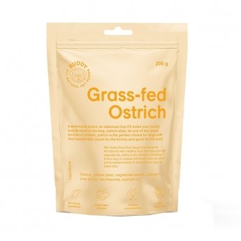 Buddy Petfoods Grass-Fed Ostrich Hundegodteri 200 g