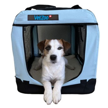 PetEasy x VetZoo Transportbur Lyseblå