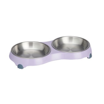 Basic 4-Paw Double Diner Katteskål (Lila)