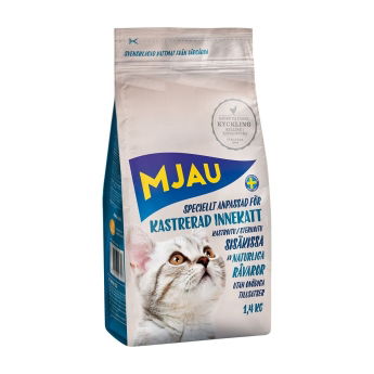 Mjau Kastrert Innekatt 1,4 kg