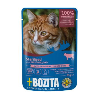 Bozita Indoor & Sterilised Okse i Gelé 85 g