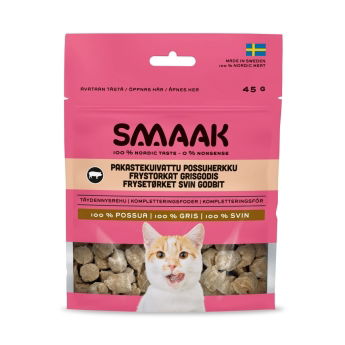 SMAAK Cat Frysetørkede Kattegodbiter Svin 45 g