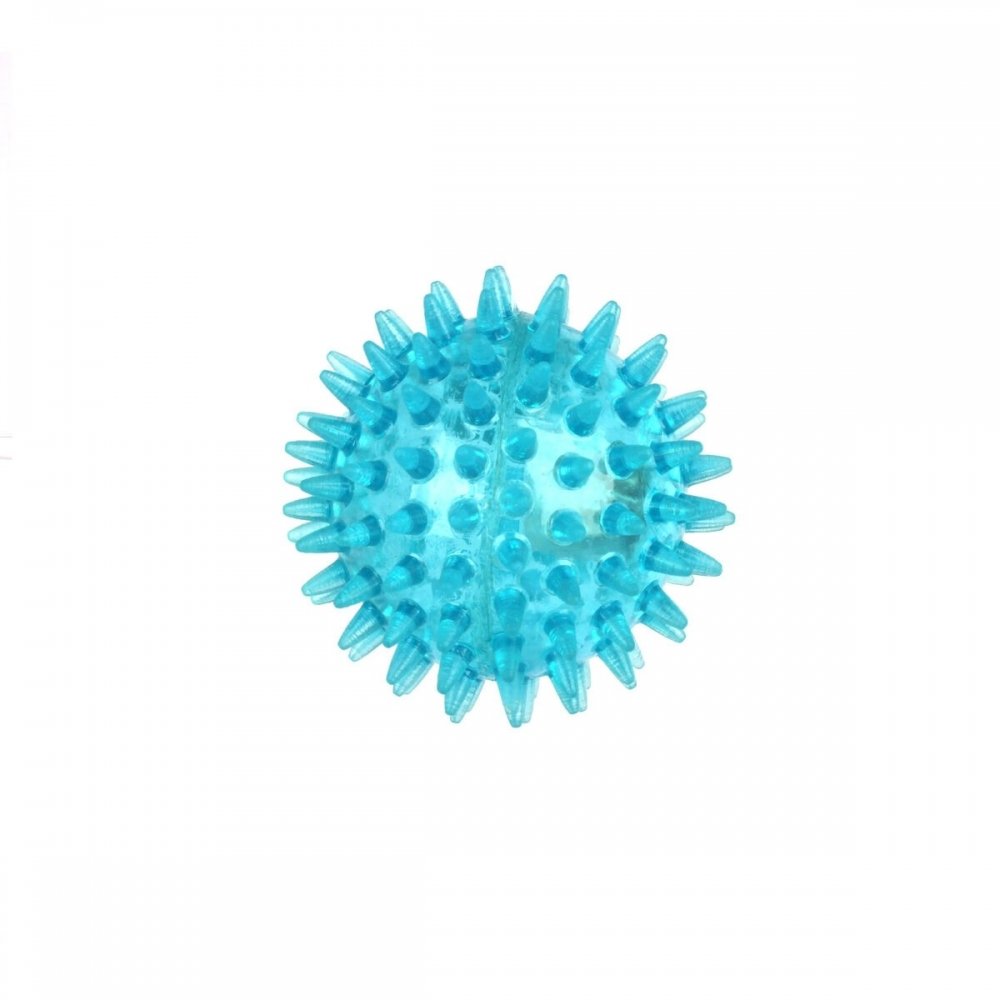 Little&Bigger TPR Spiky Ball med Led Blå 6 cm Hund - Hundeleker - Ball til hund