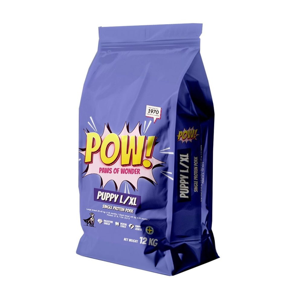 Bilde av POW! Dog Puppy Large/X-Large Pork (12 kg) - Alt til hunden