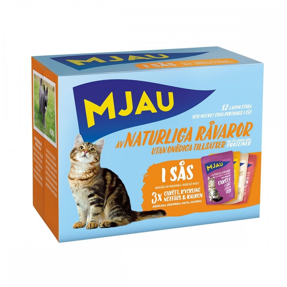 Bilde av Mjau Multipack Kjøttsmaker I Saus 12x85 G