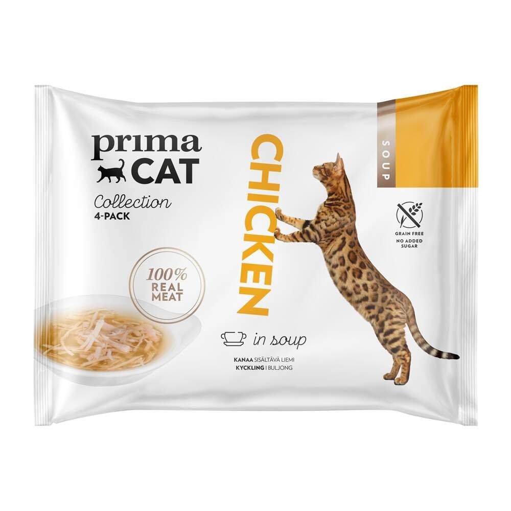 PrimaCat Chicken in Soup (4 x 40 gram) Katt - Kattemat - Våtfôr