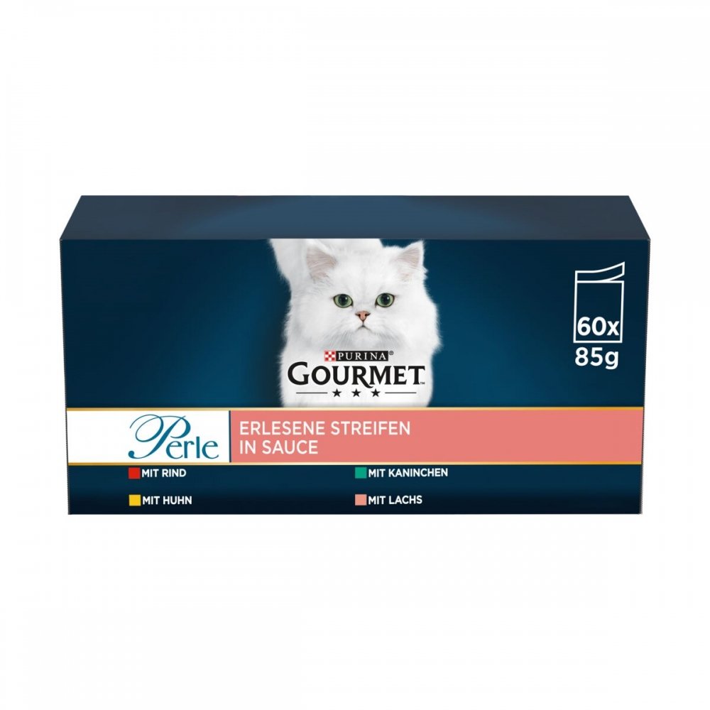 Gourmet Perle Gillet in Gravy Mixed Selection 60-pakke Katt - Kattemat - Våtfôr